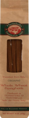 Montabello Pasta Organic Spaghetti Whole Wheat Bag - 16 Oz - Image 2