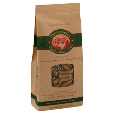 Montabello Pasta Organic Linguine Whole Wheat Bag - 16 Oz