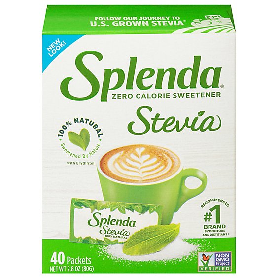 Splenda Naturals Sweetener No Calories Stevia Extract Packets - 40 Count