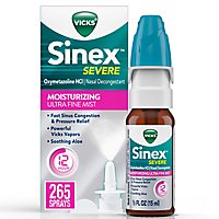 Vicks Sinex Severe Nasal Decongestant Ultra Fine Mist Moisturizing - 0.5 Fl. Oz. - Image 1