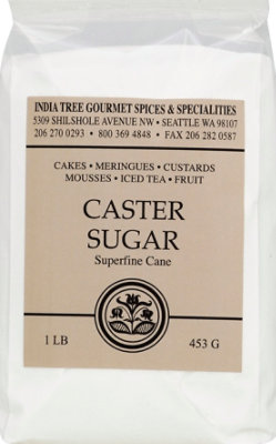 India Tree Caster Sugar Superfine Cane Bag - 1 Lb - Image 2