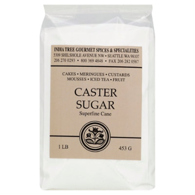 India Tree Caster Sugar Superfine Cane Bag - 1 Lb - Image 1