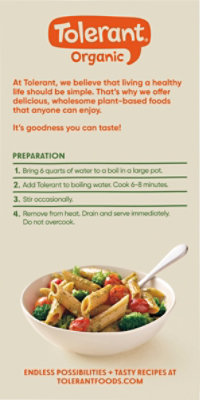 Tolerant Pasta Organic Green Lentil Penne Elbow Box - 8 Oz - Image 6