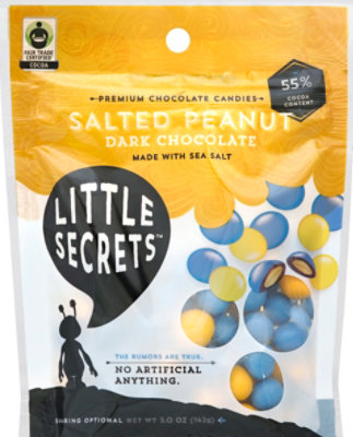 Little Secrets Chocolate Candies Premium Dark Chocolate Salted Peanut - 5 Oz - Image 2