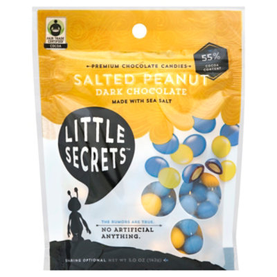 Little Secrets Chocolate Candies Premium Dark Chocolate Salted Peanut - 5 Oz