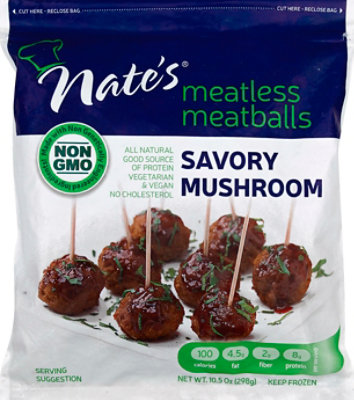 Nates Meatball Mtless Mshrm - 10.5 Oz - Image 2