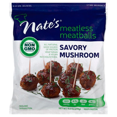 Nates Meatball Mtless Mshrm - 10.5 Oz