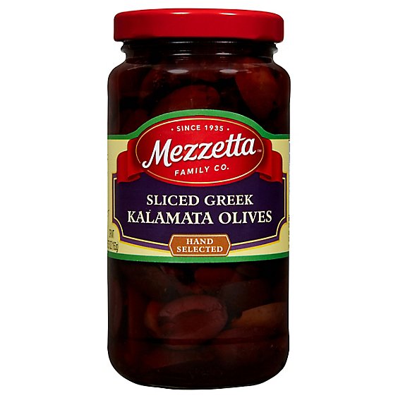 Mezzetta Olives Greek Sliced Kalamata - 5.75 Oz