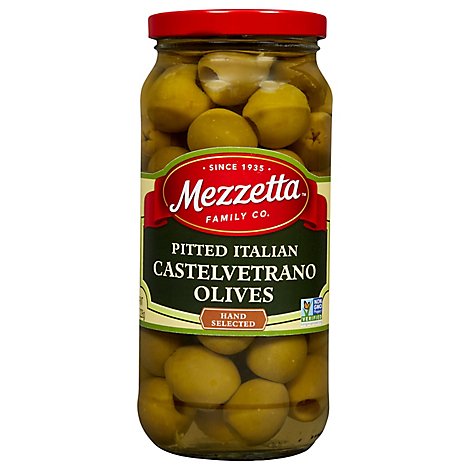 Mezzetta Olives Italian Castelvetrano Pitted - 8 Oz