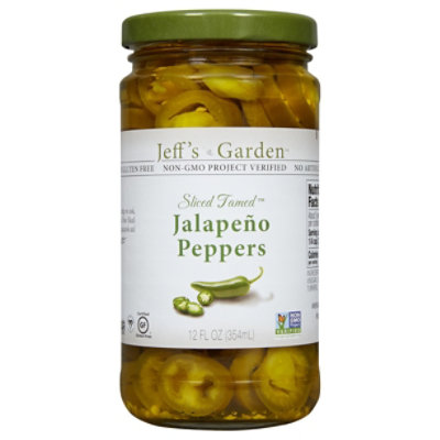 Jeffs Naturals Peppers Jalapeno Sliced Tamed - 12 Fl. Oz.