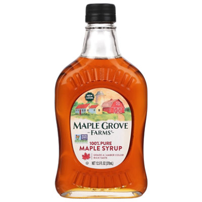 Maple Grove Farms Maple Syrup 100% Pure Dark Amber - 12.5 Fl. Oz. - Image 1