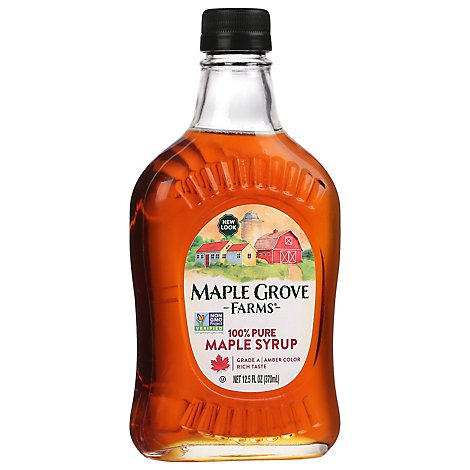Maple Grove Farms Maple Syrup 100% Pure Dark Amber - 12.5 Fl. Oz.