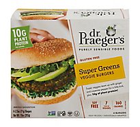 Dr. Praegers Veggie Burgers Gluten Free Super Greens - 4-2.5 Oz