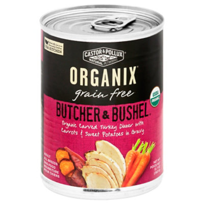 Castor Pollux Organix Dog Food Grain Free Butcher Bushel Turkey Carrots Potatoes 12.7 Oz jewelosco