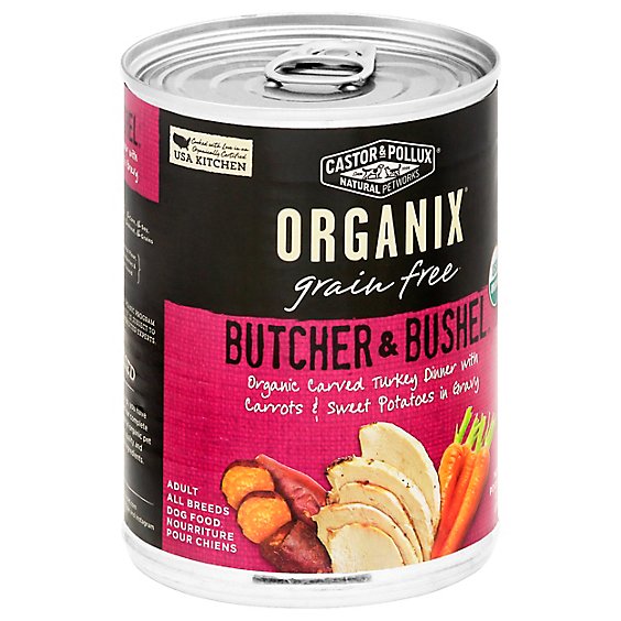 Castor & Pollux Organix Dog Food Grain Free Butcher & Bushel Turkey Carrots & Potatoes - 12.7 Oz