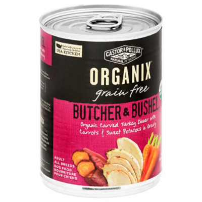 Castor Pollux Organix Dog Food Grain Free Butcher Bushel Turkey Carrots Potatoes 12.7 Oz jewelosco