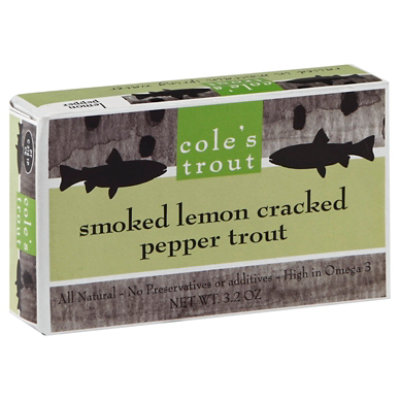 Coles Trout Smoked Lemon Cracked Pepper - 3.2 Oz - Image 1