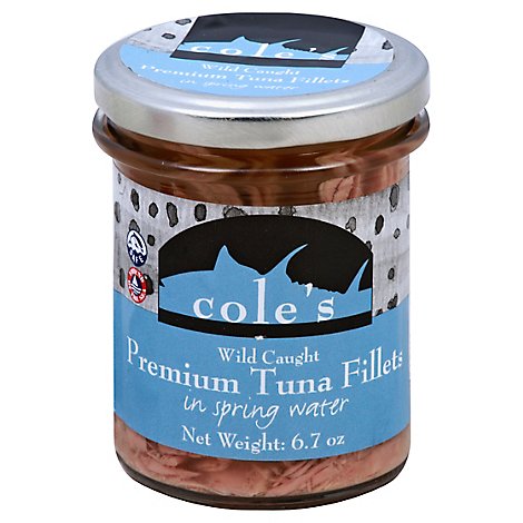 Coles Tuna Fillets Premium Wild Caught in Spring Water - 6.7 Oz