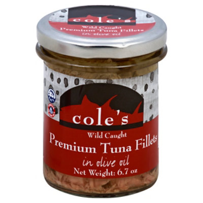 Coles Tuna Fillets Premium Wild Caught in Olive Oil - 6.7 Oz