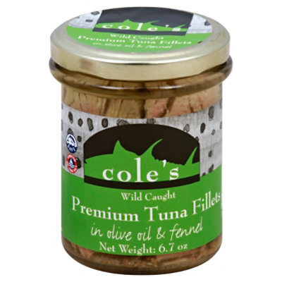 Coles Tuna Fillets Premium Wild Caught in Olive Oil & Fennel - 6.7 Oz - Image 1