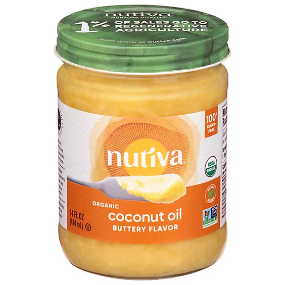 Nutiva Nurture Vitality Coconut Oil Organic Buttery Flavor - 14 Fl. Oz.
