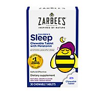 Zarbee's Childrens Sleep with Melatonin Grape Chewable Tablets - 30 Count
