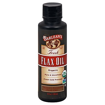 Barleans Pure Flax Oil - 8 Oz - Image 1