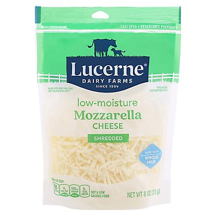 Lucerne Cheese Shredded Mozzarella Whole Milk Low-Moisture - 8 Oz - Image 3
