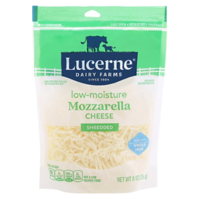 Lucerne Cheese Shredded Mozzarella Whole Milk Low-Moisture - 8 Oz