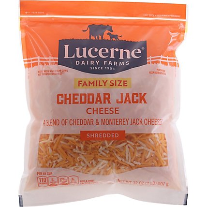 Lucerne Cheese Finely Shredded Cheddar Jack - 32 Oz - Image 2