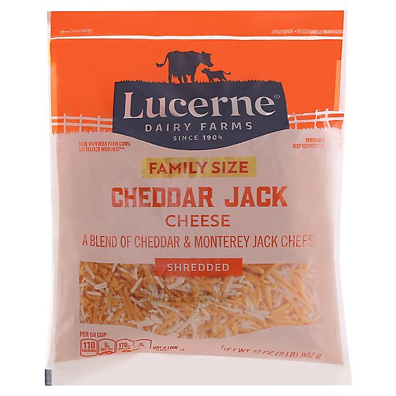 Lucerne Cheese Finely Shredded Cheddar Jack - 32 Oz