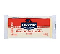 Lucerne Cheese Chunk Cheddar White Sharp - 8 Oz