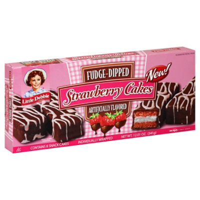 Little Debbie Fudge Dipped Strawberry Cakes - 12.01 Oz