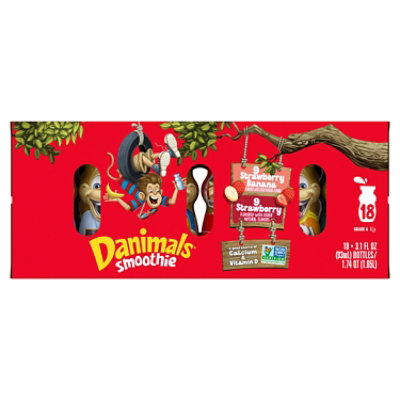 Danimals Strawberry Explosion & Swingin Strawberry Banana Variety Pack Smoothies  Multipack - 18-3.1 Fl. Oz. - Image 2