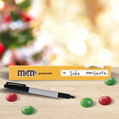 M&M'S Holiday Peanut Milk Chocolate Christmas Candy Gift Box - 3.1 Oz - Image 4