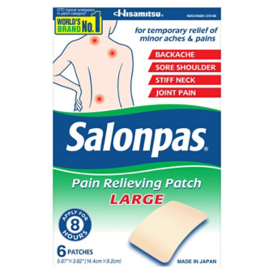 Salonpas Pain Relieving Patch Large - 6 Count - Image 4