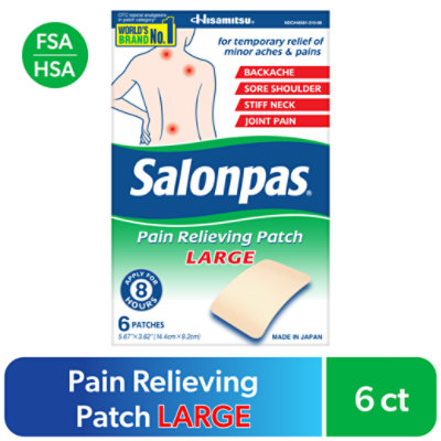 Salonpas Pain Relieving Patch Large - 6 Count - Image 1