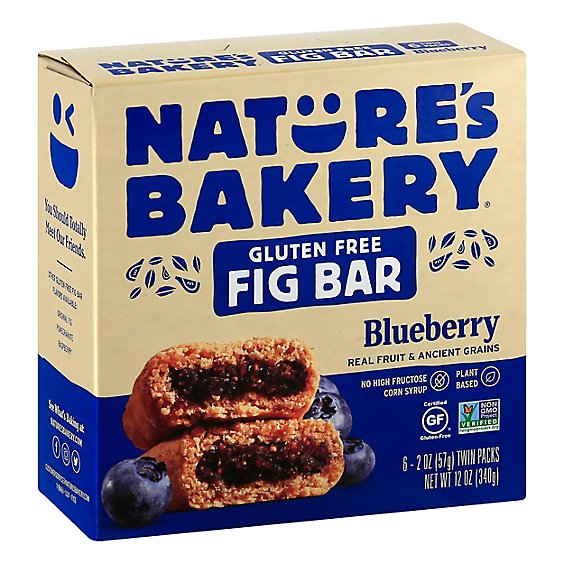 Natures Bakery Fig Bar Gluten Free Blueberry - 6-2 Oz