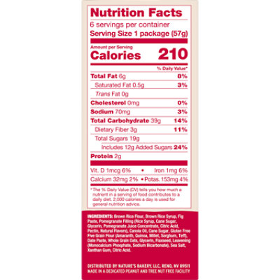 Natures Bakery Fig Bar Gluten Free Pomegranate - 6-2 Oz - Image 6