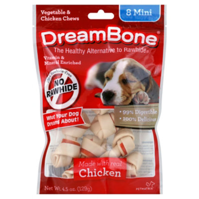 Dreambone vegetable and chicken dog chews best sale