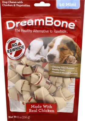 DreamBone Medium Chews With Real Chicken Rawhide-Free Chews For Dogs 4 Count Bag - 11 Oz - Image 2