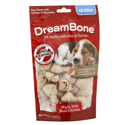 DreamBone Medium Chews With Real Chicken Rawhide-Free Chews For Dogs 4 Count Bag - 11 Oz - Image 1