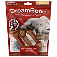 DreamBone Dog Chews No Rawhide Vegetable & Chicken Medium Pouch 4 Count - 11 Oz - Image 3