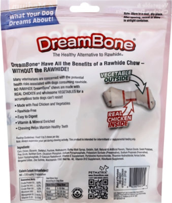 DreamBone Dog Chews No Rawhide Vegetable & Chicken Medium Pouch 4 Count - 11 Oz - Image 5