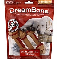 DreamBone Dog Chews No Rawhide Vegetable & Chicken Medium Pouch 4 Count - 11 Oz - Image 2