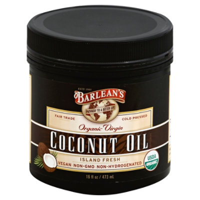 Barleans Organic Virgin Coconut Oil - 16 Oz - Image 1