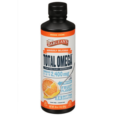 Barleans Orange Cream Total  Omega Swirl - 16 Oz - Image 3