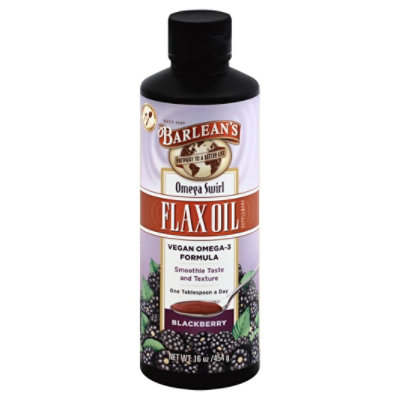 Barleans Blackberry Flax Oil Omega Swirl 16 Oz Safeway