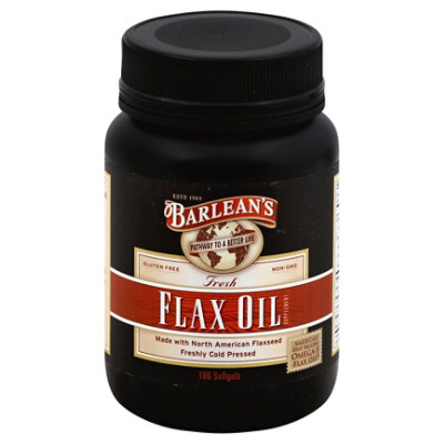 Barleans Pure Flax Oil Softgels 100 Count Safeway