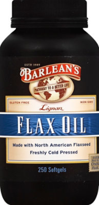 Barleans Lignan Flax Oil Softgels - 250 Count - Image 2